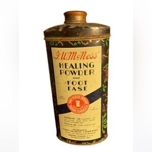 F. W. McNess healing powder and foot ease vintage